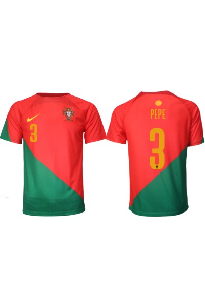 Fotbalové Dres Portugalsko Pepe #3 Domácí Oblečení MS 2022 Krátký Rukáv